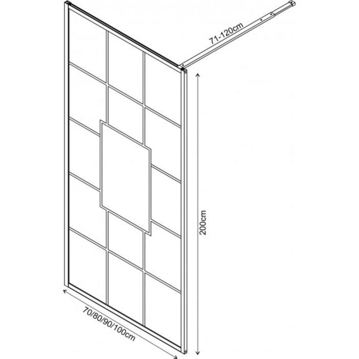 STATIONARY SCREEN 70X200 BLACK PROFILE