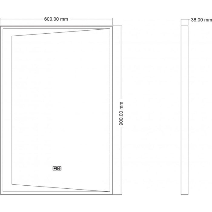 BATHROOM MIRROR WITH BUILT-IN LED ICL 1817