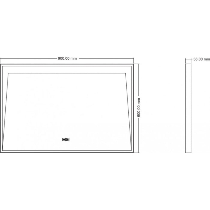BATHROOM MIRROR WITH BUILT-IN LED ICL 1818