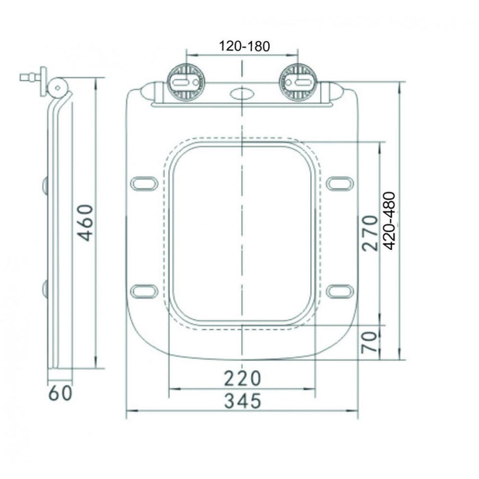 TOILET SEAT FOR MONOBLOCK 7837SLIM