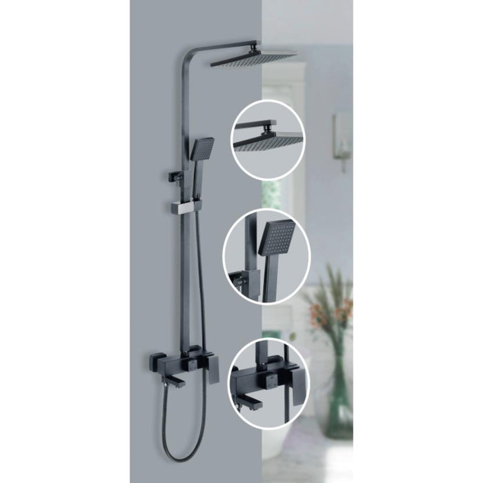 SHOWER SYSTEM YASMINA BLACK INTER CERAMIC