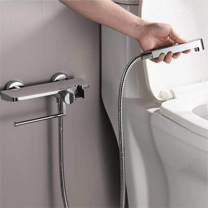 HYGIENIC SHOWER SET WITH TOILET PAPER HOLDER INTER CERAMIC SIENA