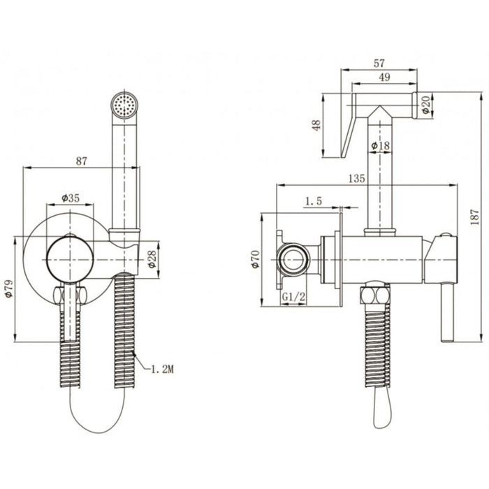 BUILT-IN BIDET MIXER BIANKA IC