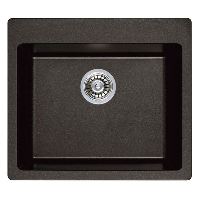 GRANITE KITCHEN SINK 8304 INTER CERAMIC RECTANGULAR 57X50X22 CM. BLACK