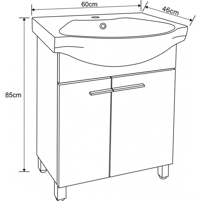 BATHROOM CABINET WITH WASHBASIN INTER CERAMIC CAIRO