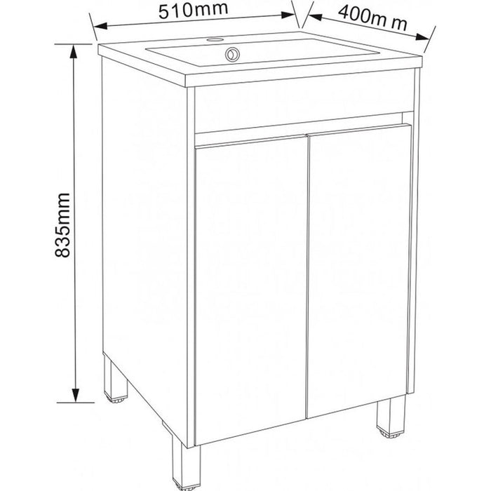 BATHROOM CABINET WITH WASHBASIN INTER CERAMIC MONTE
