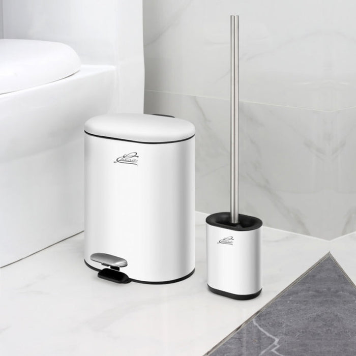 BATHROOM SET BASKET+BRUSH INTER CERAMIC