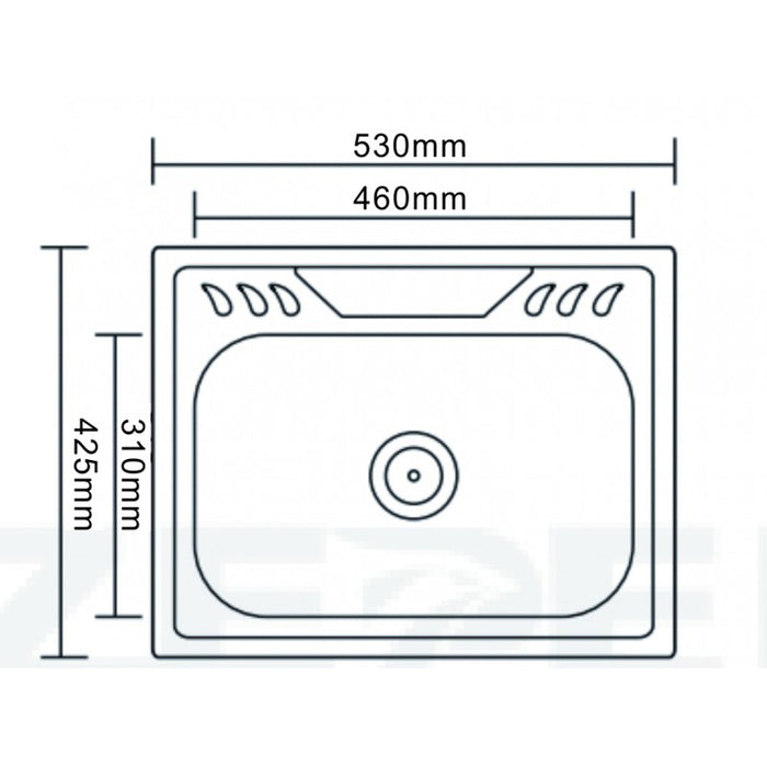 KITCHEN SINK INTER CERAMIC ICK 5443P 53X42.5X16.5 CM.