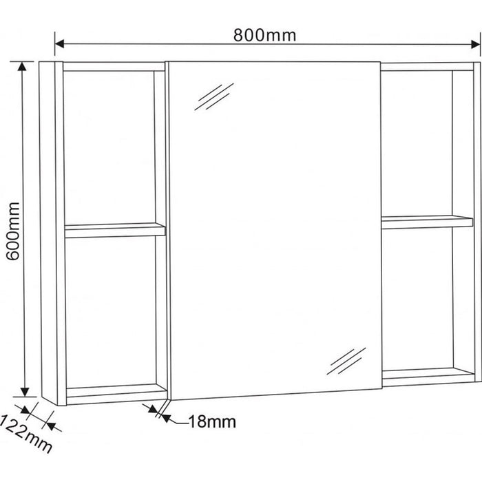INTER CERAMIC CAROLAN MIRROR CABINET FOR BATHROOM