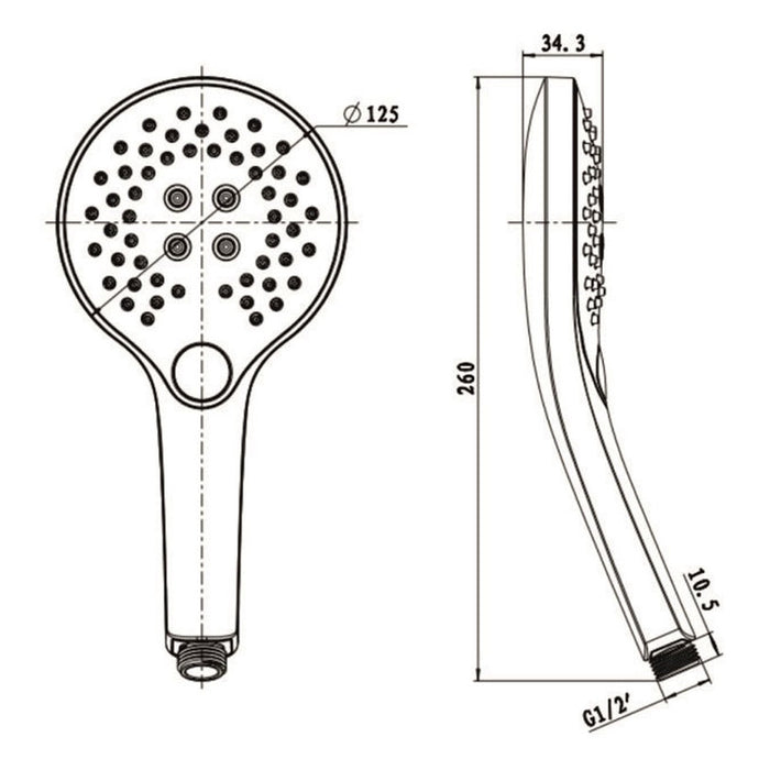 SHOWER HANDSET INTER CERAMIC