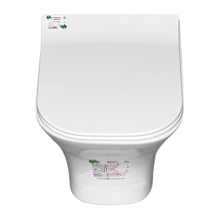 WALL-MOUNTED TOILET SET WITH SEAT INTER CERAMIC 3435W SLIM SEAT