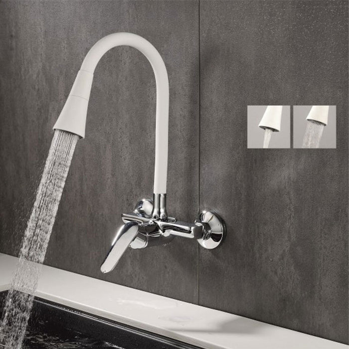 WALL MIXER FOR KITCHEN INTER CERAMIC LINNI WHITE MAT