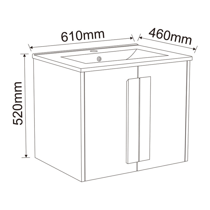 BATHROOM CABINET WITH WASHBASIN INTER CERAMIC OREN