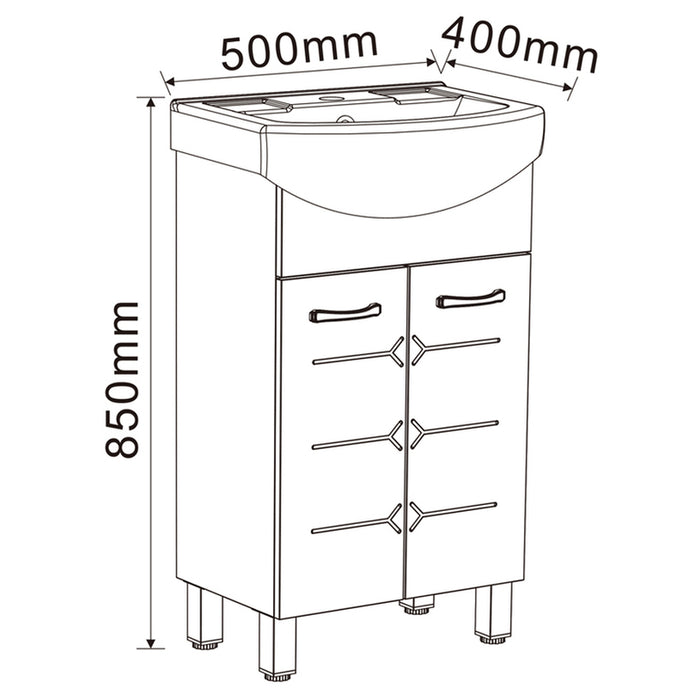 BATHROOM CABINET WITH WASHBASIN INTER CERAMIC MALAKA