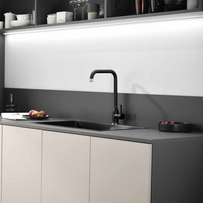 KITCHEN MIXER WITH GRANITE COVER INTER CERAMIC 7107005 BLACK