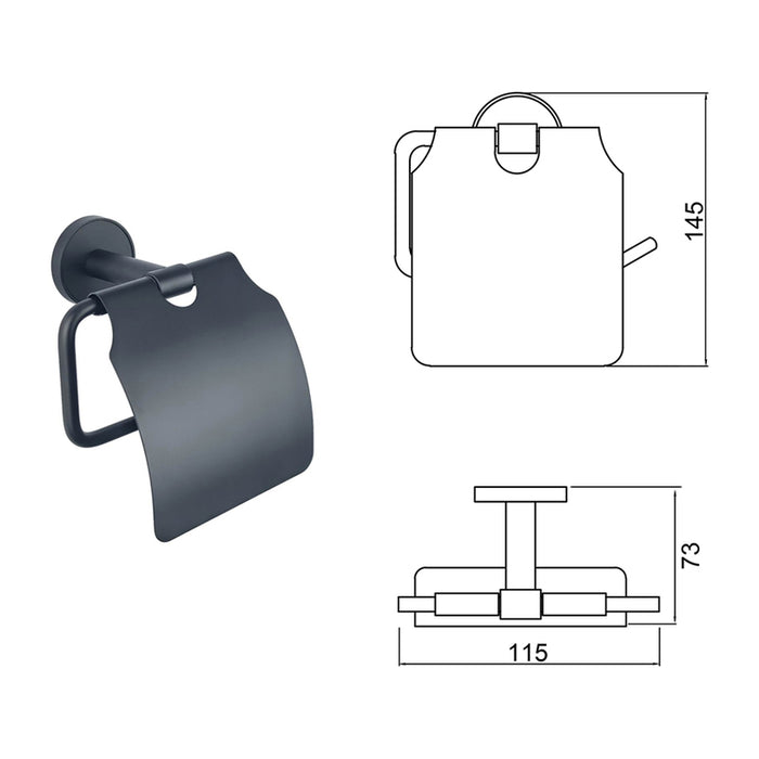 TOILET PAPER DISPENSER WITH LID INTER CERAMIC LUSSO