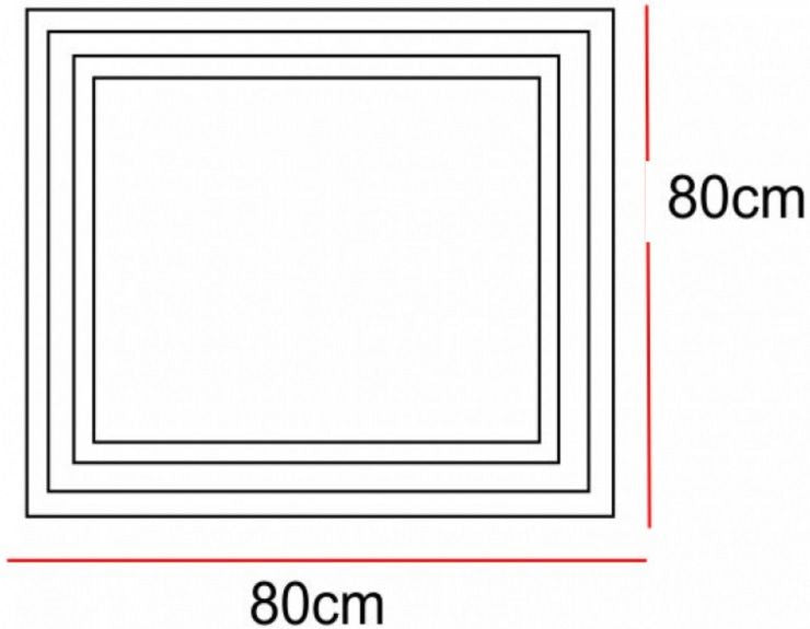 LED MIRROR DIA 80x80