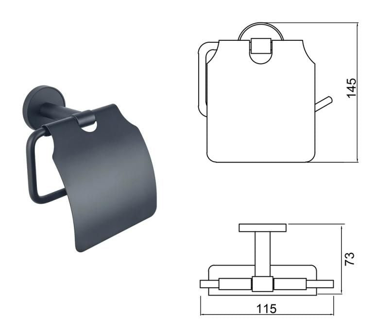 TOILET PAPER DISPENSER WITH LID INTER CERAMIC LUSSO