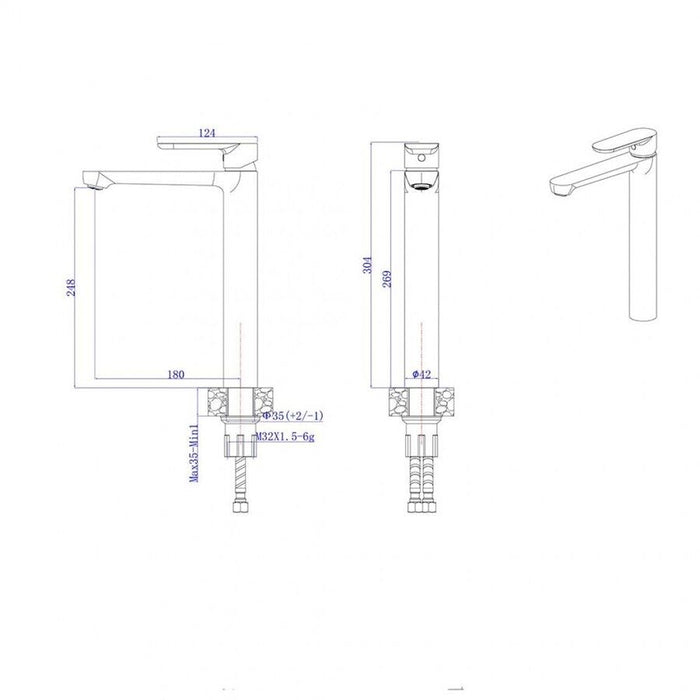 TRENTO BG STANDING BASIN MIXER