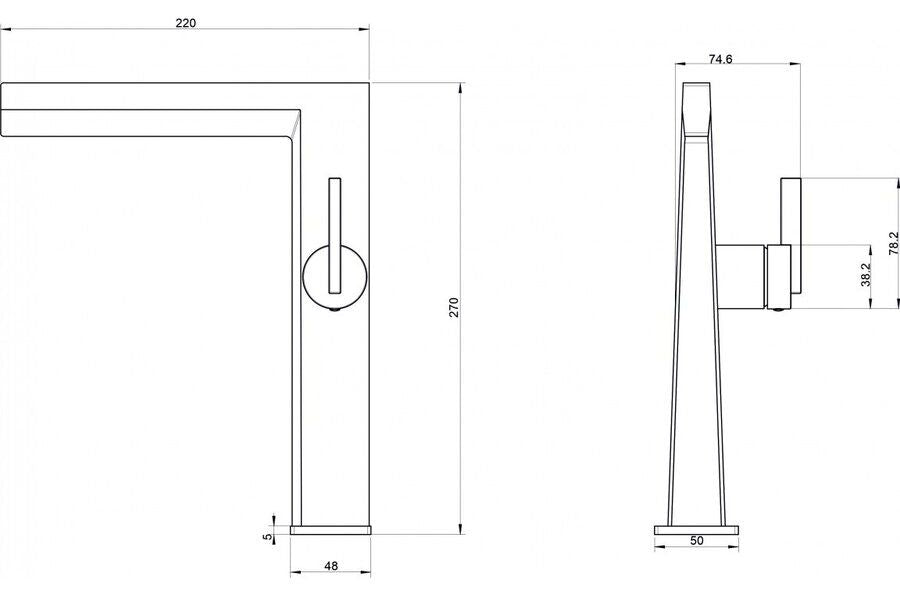 STANDING BASIN MIXER CONI GG