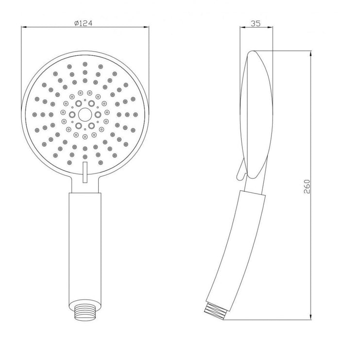 SHOWER HANDSET 5 FUNCTIONS BEIGE MATTE 7314BG