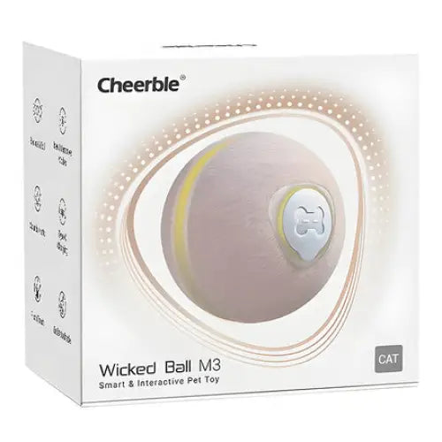 Interactive Animal Cheerble Wicked Ball M3 (beige) - Toys<<<Pets<<<InnproXML