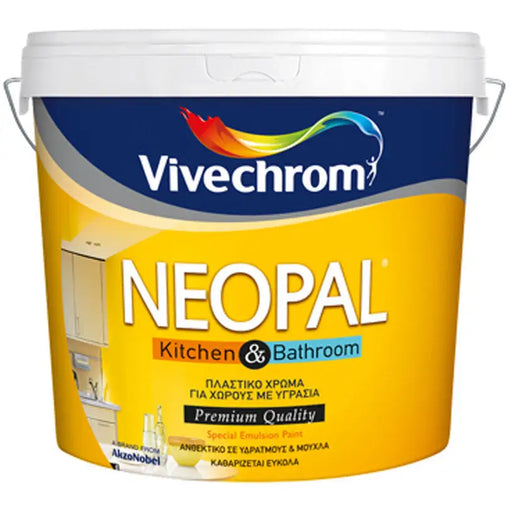 INTERIOR PAINT WHITE 3 L NEOPAL KITCHEN&BATHROOM VIVECHROME - Бои за влажни помещения<<<Интериорни бои<<<Подови и