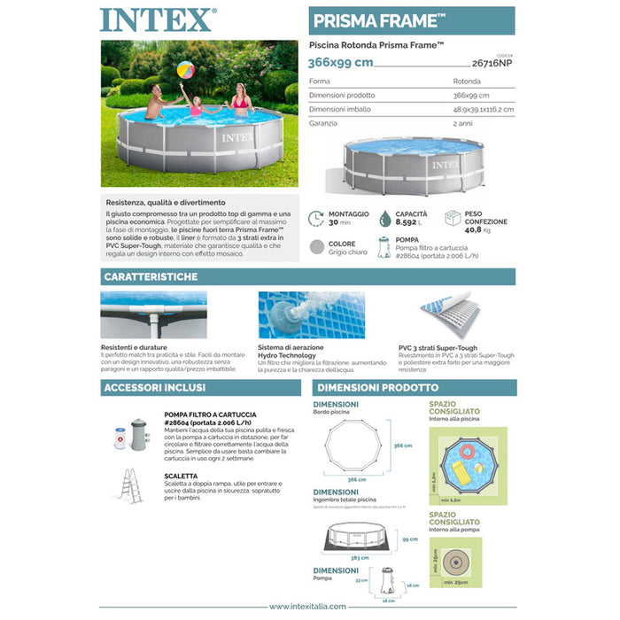 POOL F366X99CM INTEX 26716NP