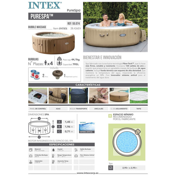 INFLATABLE JACUZZI D236X71CM INTEX 28412NP