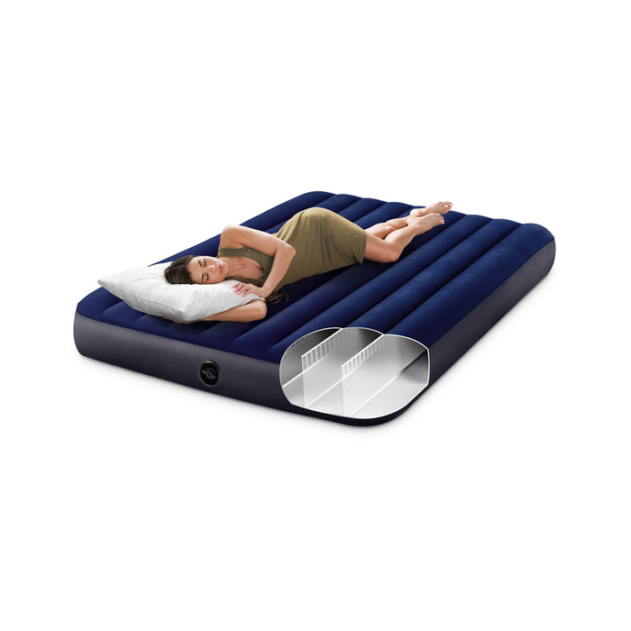 INFLATABLE MATTRESS 152X203X25CM WITH PUMP INTEX 64765