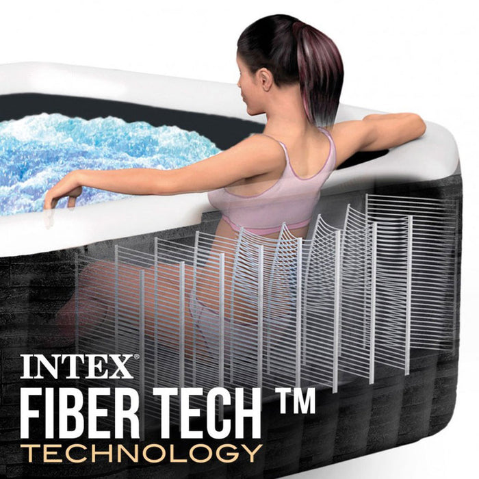 INFLATABLE JACUZZI 239X239X71CM GREYSTONE BUBBLE DELUXE INTEX 28452