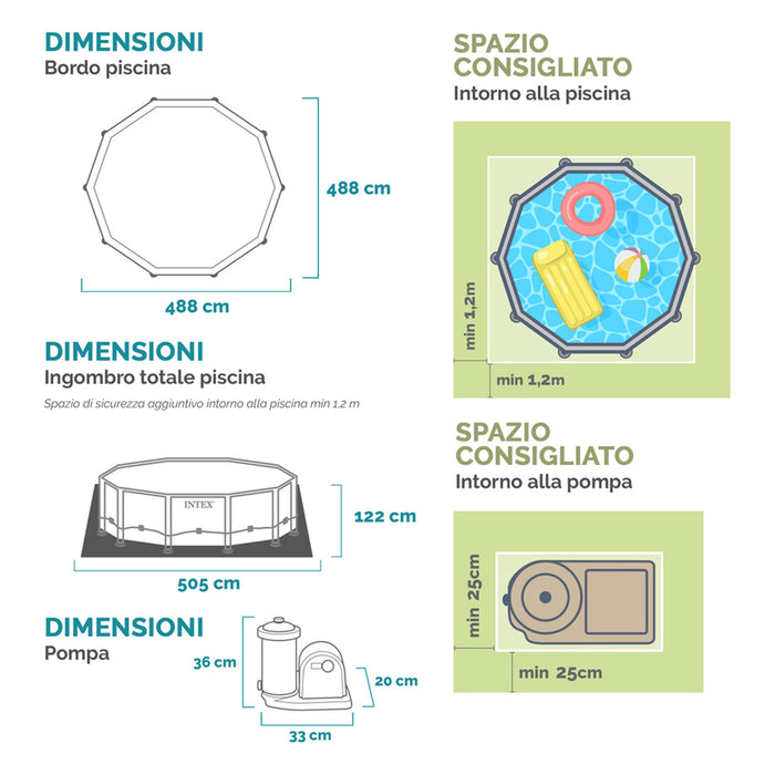 SWIMMING POOL F488X122CM CLEARVIEW INTEX 26730NP