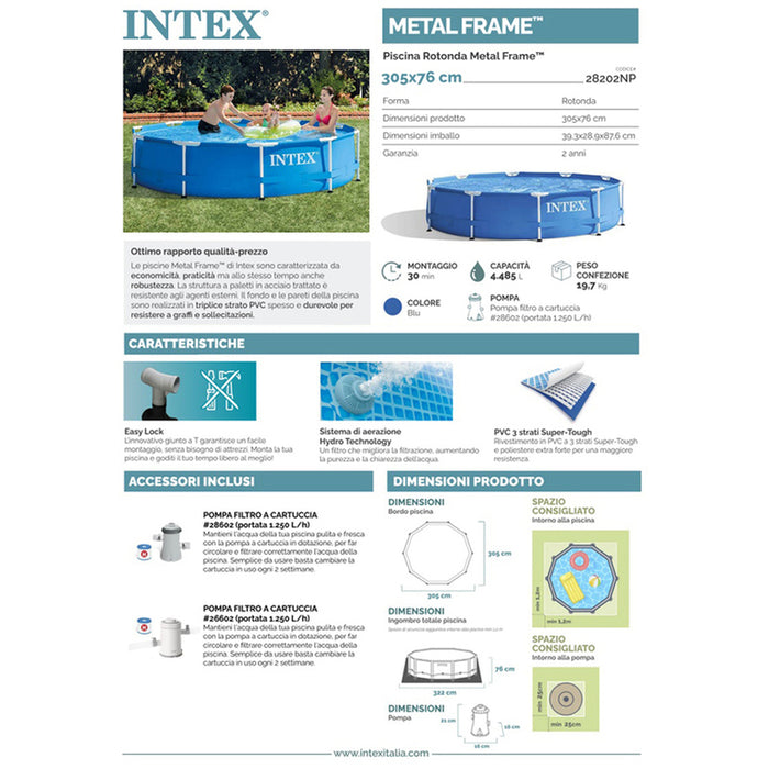 POOL F305X76CM INTEX 28202NP