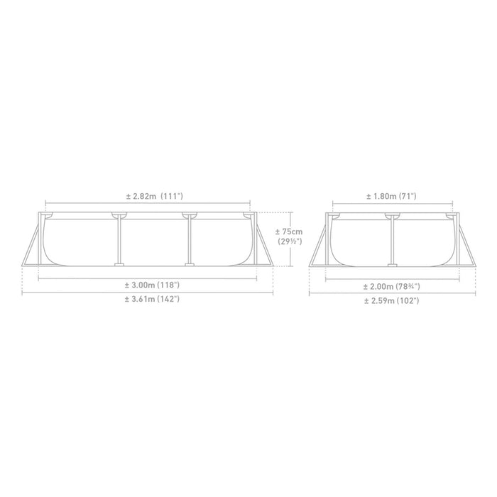 POOL 300X200X75CM INTEX 28272NP