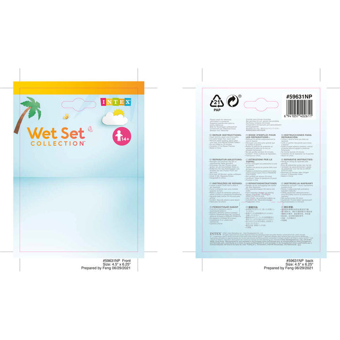 Repair kit Intex Inflatable 7 x 0,5 x 7 cm (36 Units)