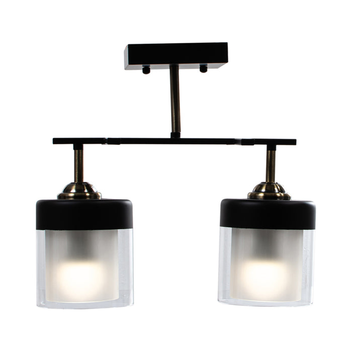 CHANDELIER 2XE27 BLACK INTO BEKY