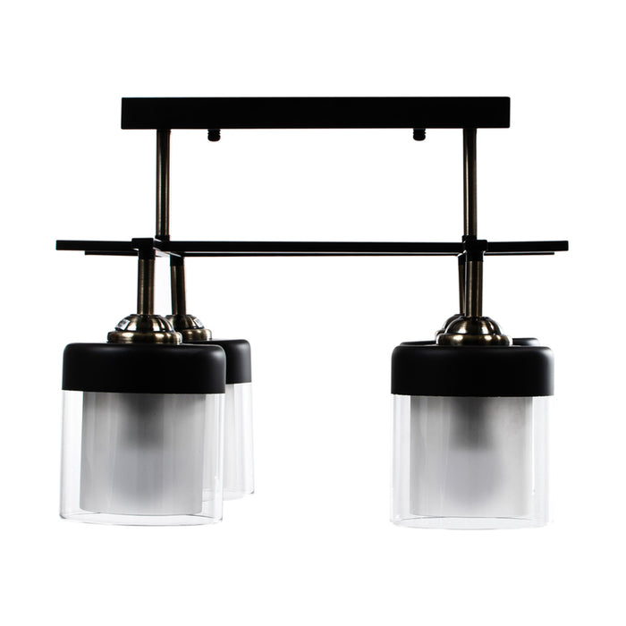 CHANDELIER 4XE27 BLACK INTO BEKY