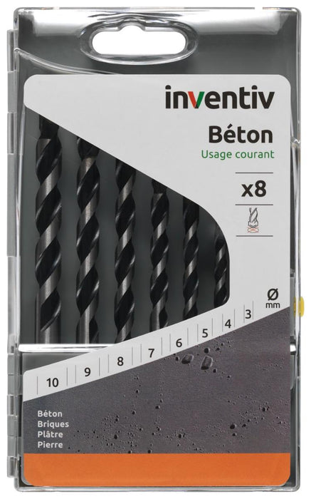 DRILL SET CONCRETE 3-10 8PCS INVENTIV