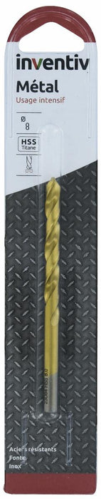 DRILL METAL HSS-TIN Ф8 INVENTIV