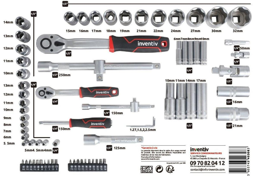 SET OF TOOLS 75H. INVENTIV