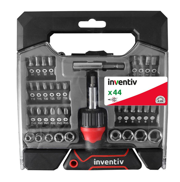 BIT SET WITH SCREWDRIVER 44H. INVENTIV