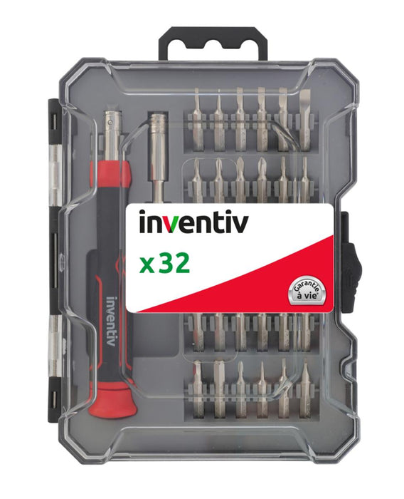 BIT SET WITH SCREWDRIVER 32H. INVENTIV