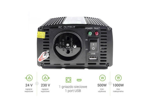 Inverter GREEN CELL 24V/500W - Инвертори<<<Непрекъсваеми токозахранващи устройства<<<ValiAPI&&&ConvertersZSA-PRZ<<<Car