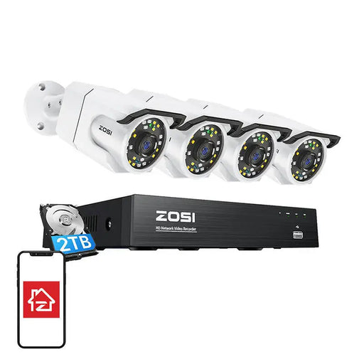 IP Camera ZOSI C105 4 pcs WiFi 8MP + NVR 8ch + 2TB HDD - IP cameras<<<Smart Home<<<InnproXML