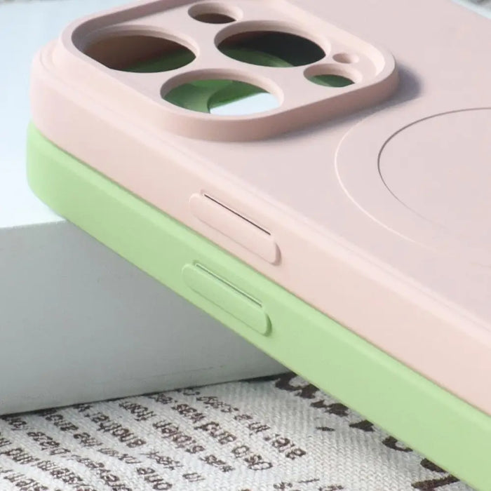 iPhone 14 Plus Silicone Magnetic Case Magsafe - beige - Cell phone cases and covers<<<HurtelXML