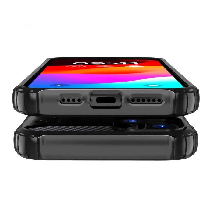 iPhone 15 Hybrid Armor case - black - Cell phone cases and covers<<<HurtelXML
