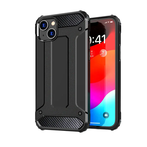 iPhone 15 Plus Hybrid Armor case - black - Cell phone cases and covers<<<HurtelXML
