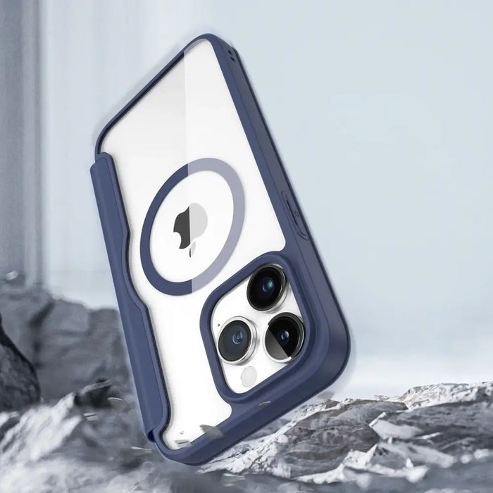 iPhone 15 Pro Magnetic MagSafe Flip Case Dux Ducis Skin X Pro - Blue - Cell phone cases and covers<<<HurtelXML