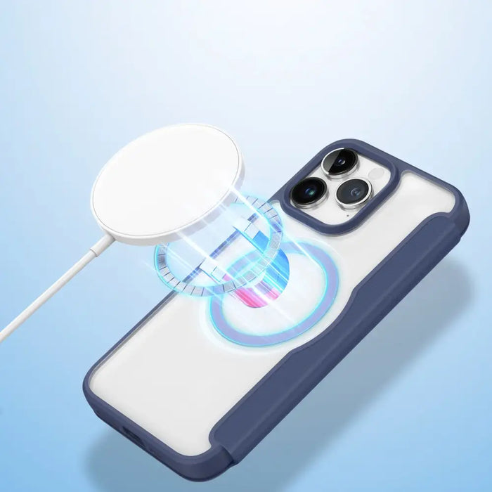 iPhone 15 Pro Magnetic MagSafe Flip Case Dux Ducis Skin X Pro - Blue - Cell phone cases and covers<<<HurtelXML