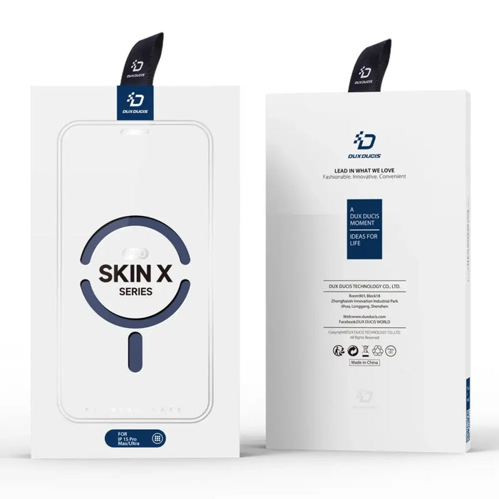iPhone 15 Pro Magnetic MagSafe Flip Case Dux Ducis Skin X Pro - Blue - Cell phone cases and covers<<<HurtelXML